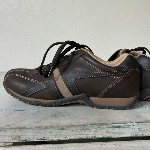 Vintage Urban pipeline faux leather lace up Y2K Vegan casual sneaker brown 8 - Picture 7 of 14